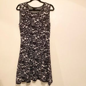 SCOOP Black and White lace design dress, size L